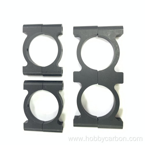 Round metal black anodized aluminum hose clamp